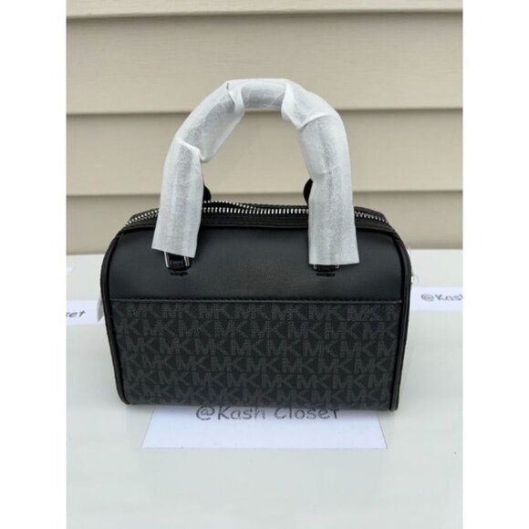 Michael Kors duffle crossbody bag XS purse MK signature black - Picture 4 of 12